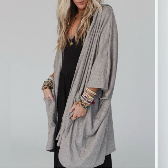 The Nest Boho Essential Hooded Ribbed Sweater, Size L/XL, EUC - Picture 8 of 9